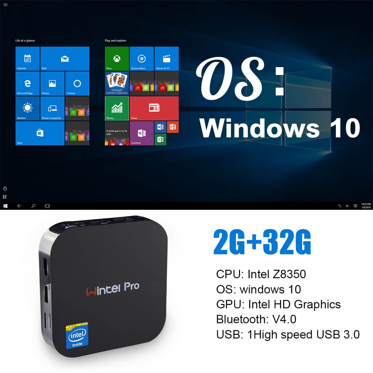 intel z8350 windows 10 mini pc